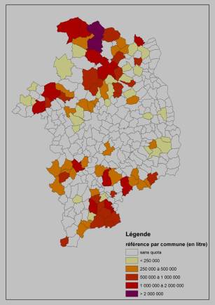 repartition de la collecte  lait de vache